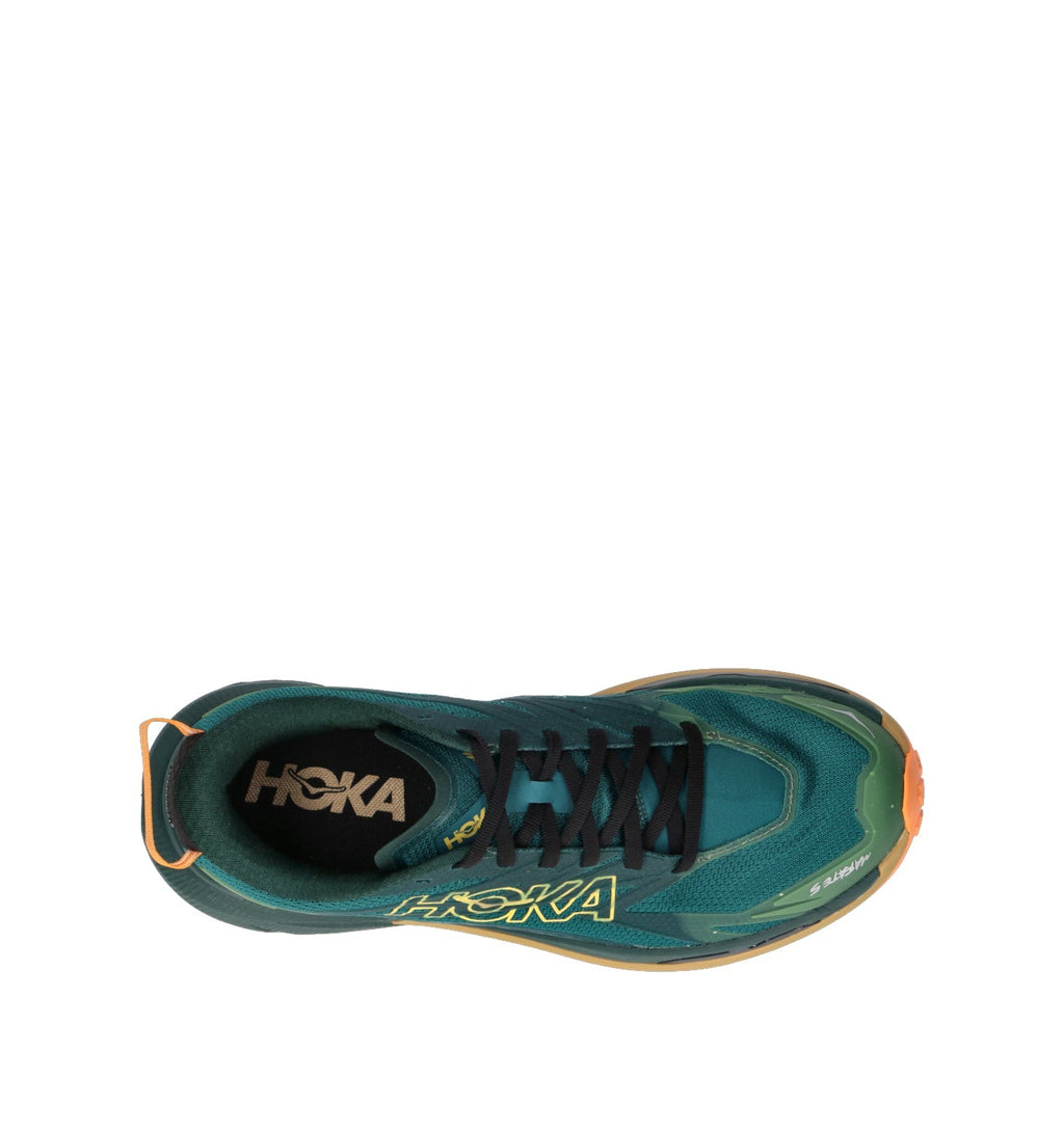 Hoka Mafate 5 Chaussures Trail Running Bleu Jaune Homme - 5