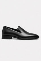 Mocassins homme en cuir italien à semelle rouge – vue 1