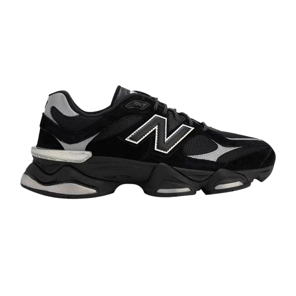 New Balance 9060 unisexe – Noir / Argent – vue 1
