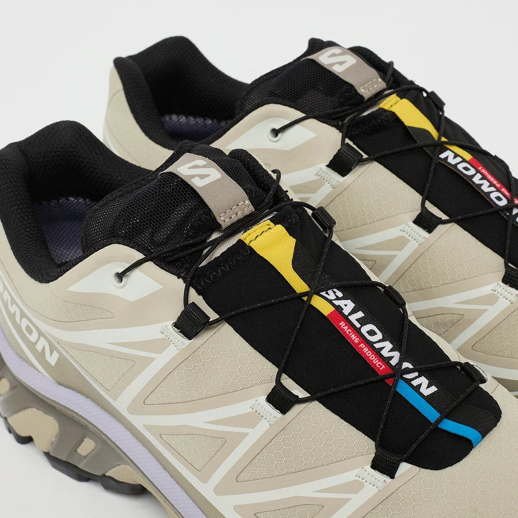 Salomon XT-6 GORE-TEX – Eucalyptus / Silver Sage / Cosmic Sky – detail lacage