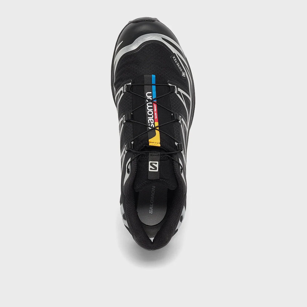Salomon XT-6 GORE-TEX – Noir & Argent – vue dessus