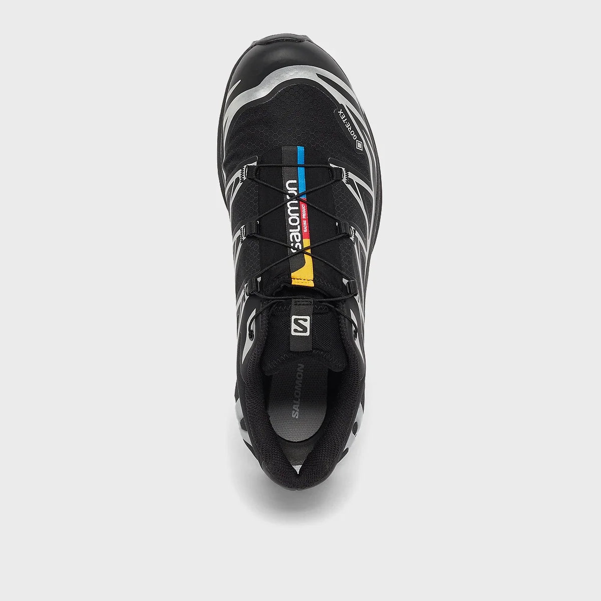 Salomon XT-6 GORE-TEX – Noir & Argent – vue dessus