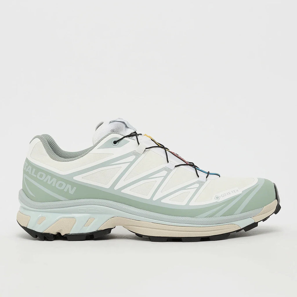 Salomon XT-6 GORE-TEX – White / Green Milieu / Ice Flow – profil exterieur