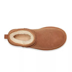 UGG Classic Ultra Mini Femme – Chestnut & Beige – vue dessus