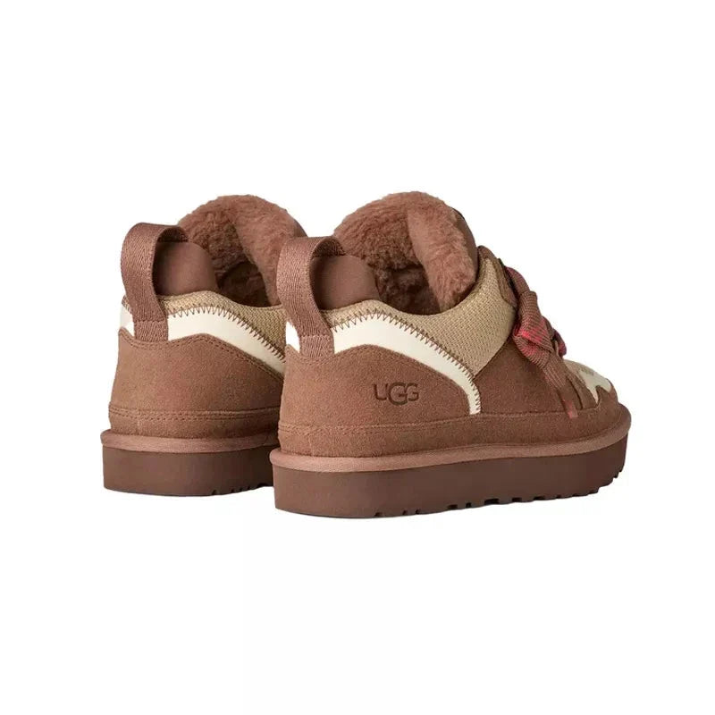UGG Lowmel Femme – Beige & Marron – paire arriere