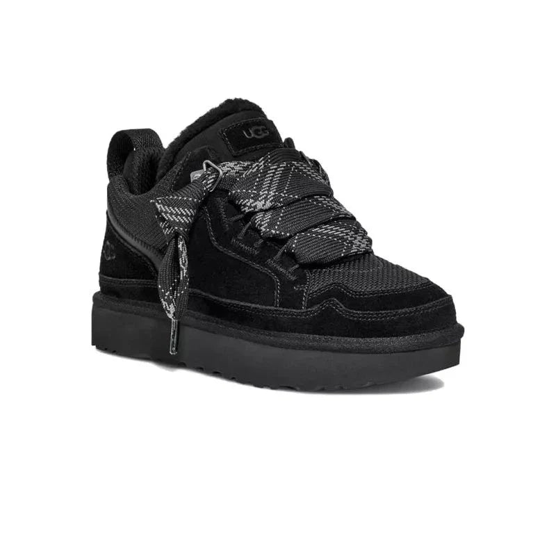 UGG Lowmel Femme – Noir & Gris – trois quarts avant