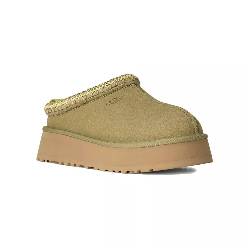 UGG Tazz II Femme – Kaki & Beige – trois quarts arriere